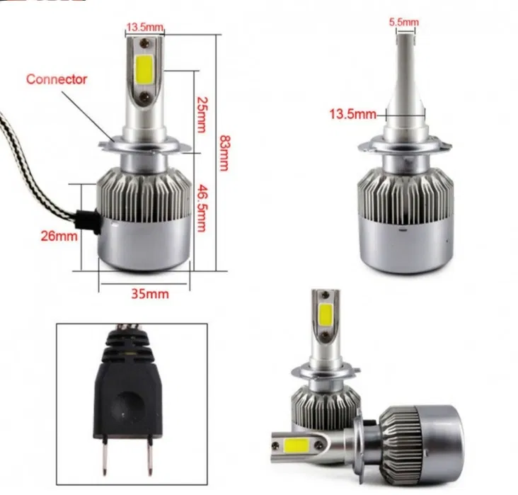 Kit set 2 becuri led auto C6 H7 3800lm 36W2