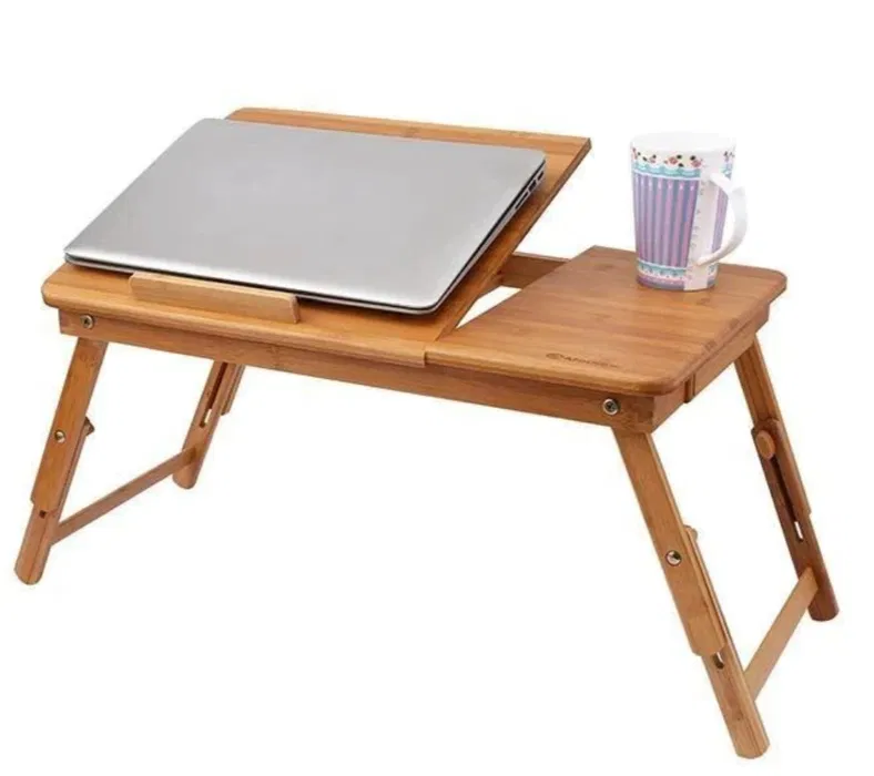 Masuta laptop pliabila lemn bambus pliabila ajustabila 2 coolere7