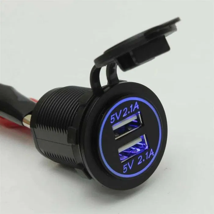 PRIZA bricheta AUTO cu USB mufa dubla 12V 24V incarcator 2x 2.1A2