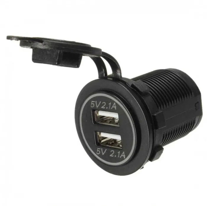 PRIZA bricheta AUTO cu USB mufa dubla 12V 24V incarcator 2x 2.1A3