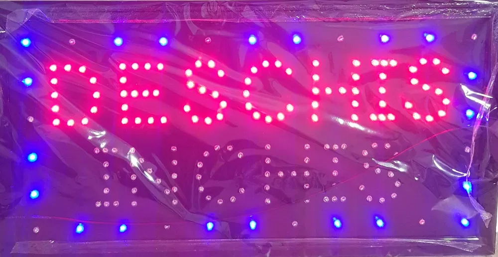 Reclama panou luminos led CAFE BAR INCHIS DESCHIS NOU3