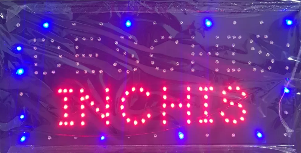 Reclama panou luminos led CAFE BAR INCHIS DESCHIS NOU4