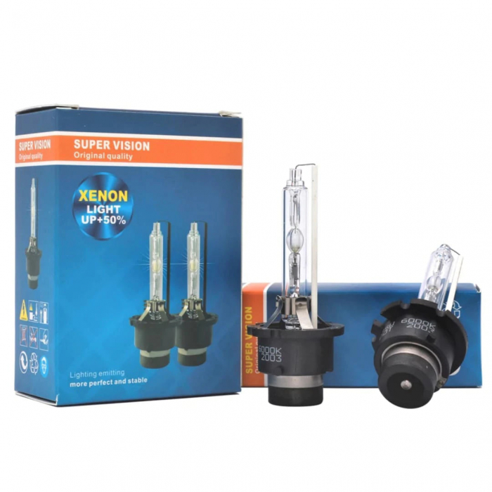 Set 2 becuri Xenon auto D4S 6000K 35W3
